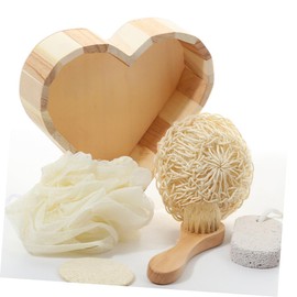 NOLITOY Body Exfoliating Scrubber Set Lightweight Bath Tool Kit with Storage Box for Daily Deep Cleaning and Foot Care Versatile Body Cleaning Supplies