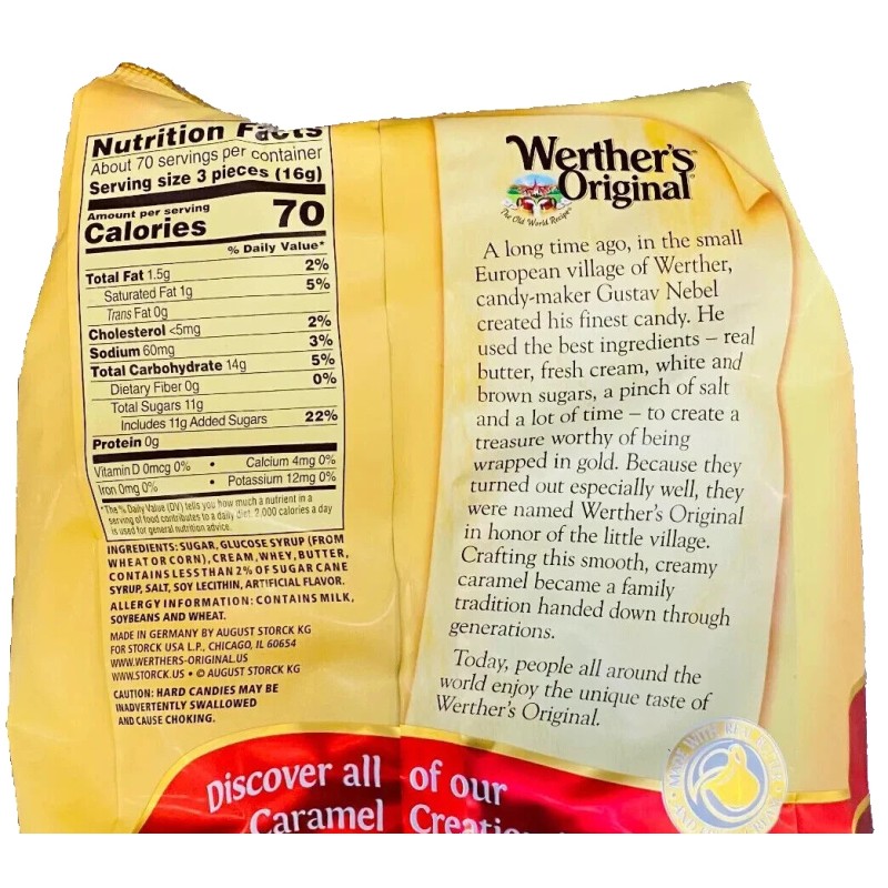 Werther's Original Hard Caramel Candies Candy 39.75 oz, 2.5 Lbs