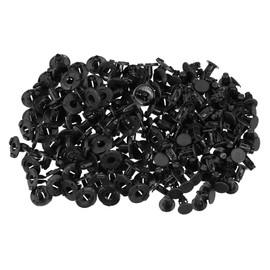 Motoforti Cowl Bumper and Fender Liner Push Clips, Engine Cowl Bumper Fender Clips, for Infiniti Q50 2014-2020, Plastic, No.155305323, Black, 100 Pcs