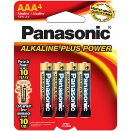 Panasonic AAA 4 Pack Power Plus 1.5V Alkaline Batteries