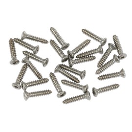 G-PLUS Chrome Headlight Bezel Marker Grille Trim Screws Kit Chrome Silver Stainless Steel (Thread #8, Length 13/16",Torx Pan Head with a 9/32" Outside Diameter) 11504069