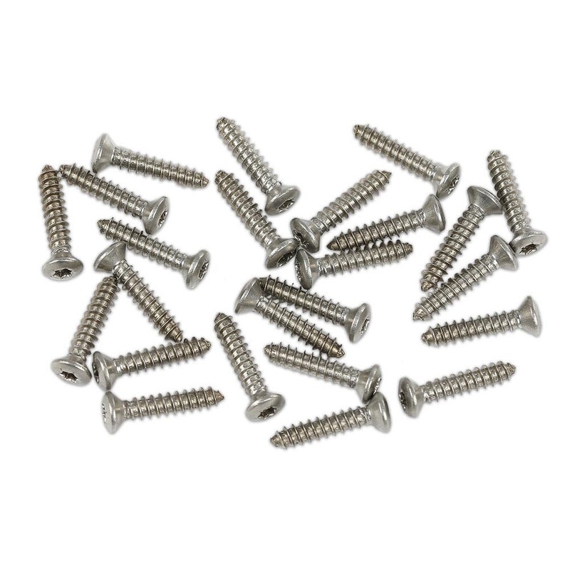 G-PLUS Chrome Headlight Bezel Marker Grille Trim Screws Kit Chrome