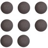 8PCS Leather Coasters For Drink Black Round Leather Drink Coaster