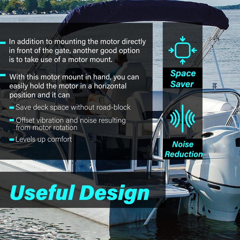 Universal Pontoon Trolling Motor Mount Fit for Shaft with 1.15"