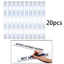 Perfeclan 20x Foam Glow Sticks Light up Sticks Lightweight Lighting Wands Portable Party Favors Rods for Birthday Concerts Wedding, Purple