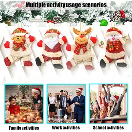 JUTOSU Christmas Tree Ornaments, Ornaments, Christmas Dolls, Hanging Christmas Ornaments, Santa Claus, Snowman, Ornaments, Atmosphere, Present, Christmas Accessories, Christmas Decoration, DIY Gift, Pack of 8