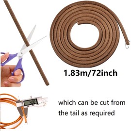 Bavooty Sewing Machine Belt, Leather Strap Sewing Machine, Sewing Machine Belt, 183 cm Round Leather Drive Belt with 1 Hook Leather Strap Sewing Machine Belt for Vintage Home Pedal Peddling Type