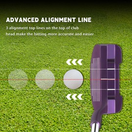 MAZEL Chipper Club Pitching Wedge for Men & Women,36/45 Degree - Save Stroke from Short Game,Right Hand (Purple, 45 Degree)