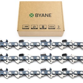 BYANE 20 Inch Chainsaw Chain, 3/8" Pitch, 050" Gauge, 70 Drive Links, d70 chain, Fits Poulan PR5020, Echo CS590, and More-72LPX70CQ (3 Chain).