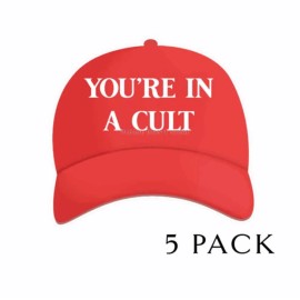 Anti Trump Stickers You're in a Cult  Anti Trump Post Election Bumper Stickers 5 Pack Red Hat 4"wide