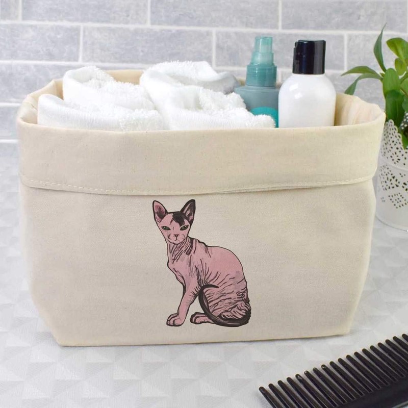 Azeeda Large 'Sphynx Cat' Canvas Organiser/Storage Bag (OR00010564)