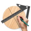 KETIPED Aluminum Imperial Circle Center Positioning, 45/90 Degree Positioning Ruler,