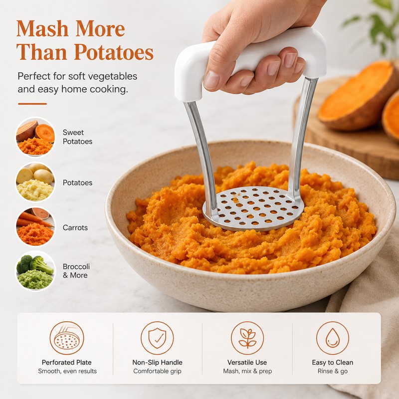 Manual Potato Ricer for Smooth Mashed Potatoes – Aluminum Alloy