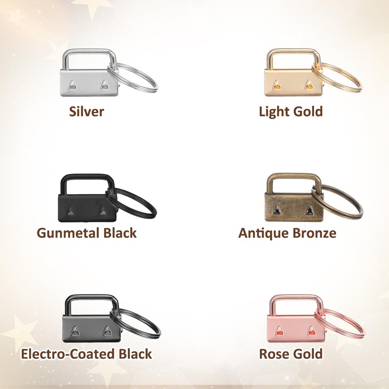 150 Pack Key Fob Hardware 1 Inch with Key Rings,