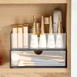 Organizador de accesorios para el cabello para niñas, organizador de ligas para el cabello de acrílico transparente, para diademas, lazos, lindo contenedor de cajón de almacenamiento