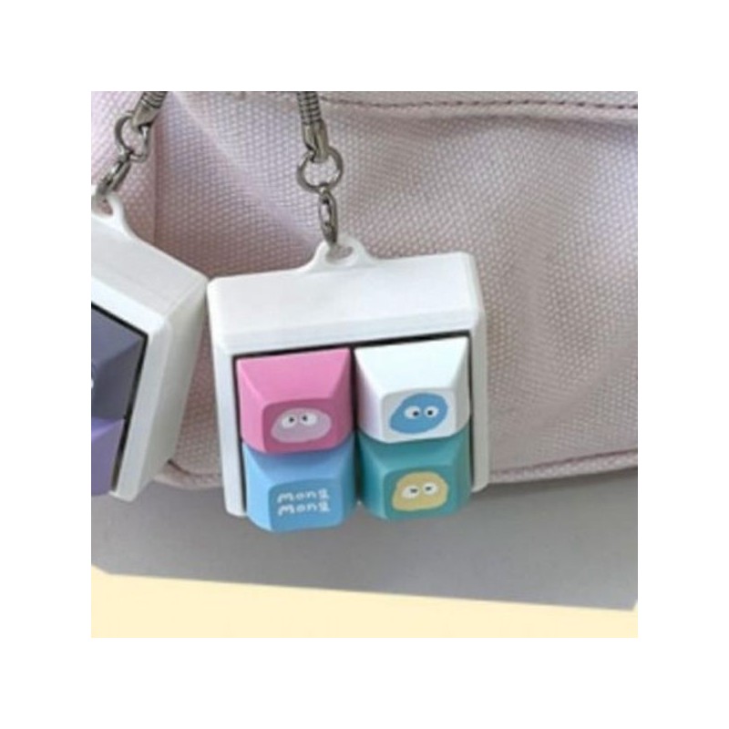 Bag decoration key ring square pouch ring character design key