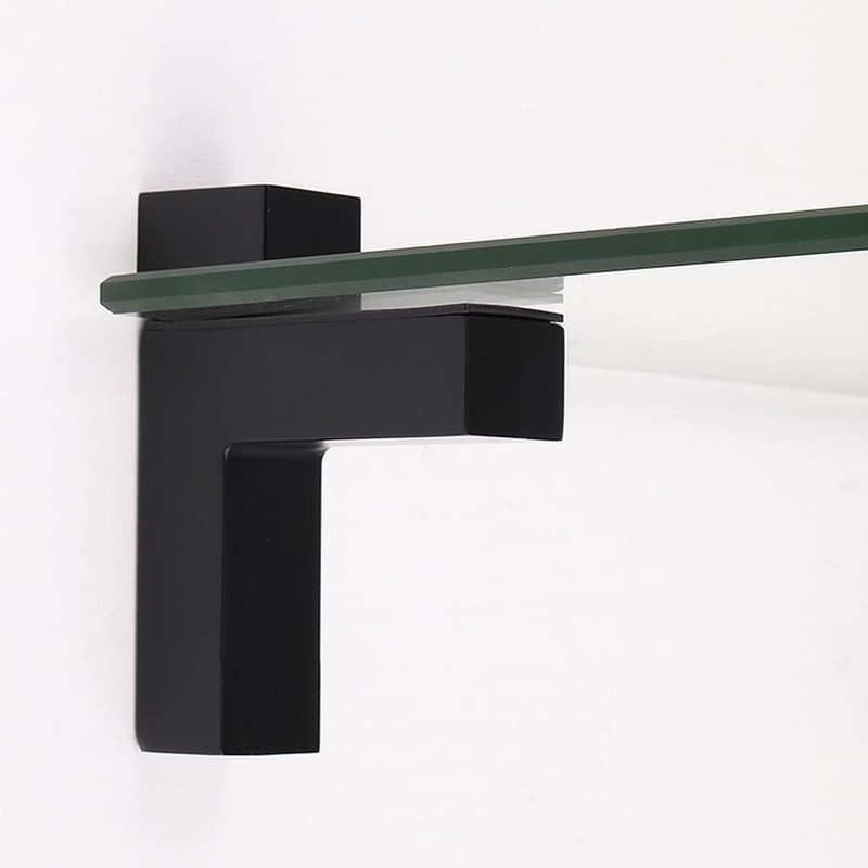 Metal Adjustable Floating Shelf Hardware, Wood/Glass Shelf Bracket Wall MountIing,Adjustable