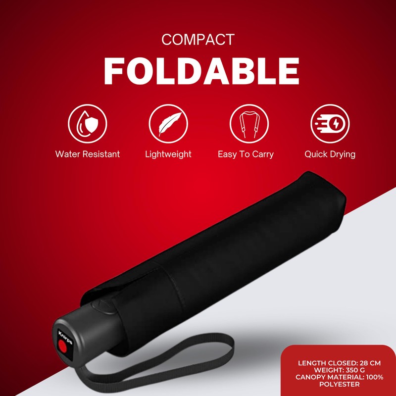 Knirps A.200 Medium Duomatic Pocket Umbrella - Compact and Storm