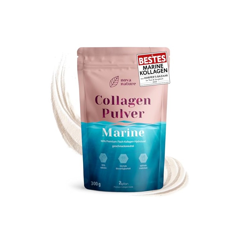 NovaNature Marine Collagen Powder Fish 300 g - Bioactive Collagen
