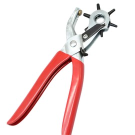 EZONEDEAL Belt Hole Puncher Leather Hole Punch Tools for Belt Saddles Watch Bands Shoes Fabric DIY & Craft Projects 6 Holes Heavy Duty Rotary Puncher Leather Punch