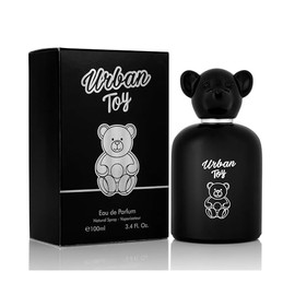 Urban Toy Eau De Parfum for Men 3.4 fl Oz - Top Notes of Italian Bergamot, Green Pear, Elemi, Pink Pepper & Indonesian Nutmeg - Base Accords of Haitian, Cashmeran, Sandalwood & Amber - 100ml Bottle