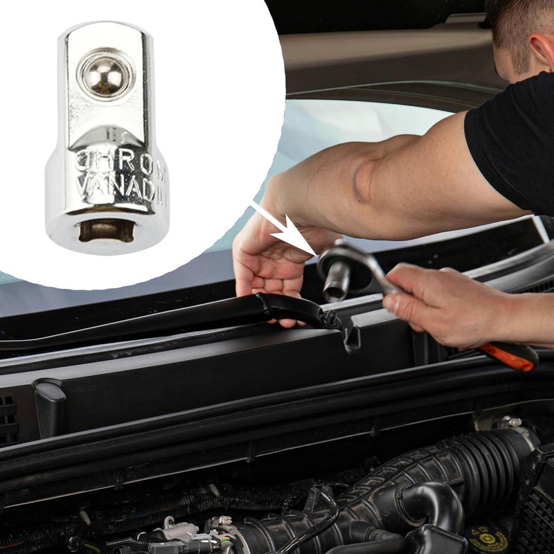 Tabanzhe Steel Socket Adapter,1/4" to 1/2" Safe Socket Reducer,Impact Driver