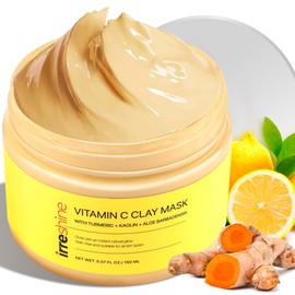 irreshine Turmeric Vitamin C Clay Mask: Turmeric Face Mask Vitamin C Clay Mask Clay Mask for Face Clay Face Mask - Vitamin C Clay Mask with Turmeric Vitamin C Face Mask 5.07oz/150ml