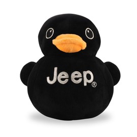Jeep Text Logo Stuffed Animal Plush Duck Black - Perfect Enthusiasts You've Been Ducked (Black)