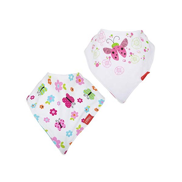 Nuby 2-pk Dribble Catcher Bandana Bibs, Super Absorbent Drool Bib