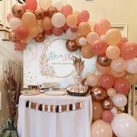 Mocsicka Boho Gender Reveal Backdrop He or She Gender Reveal Decorations Boy or Girl Boho Gender Reveal Banner Supplies Photo Booth Props(7x5ft)