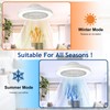 Depuley Modern Ceiling Fan with Light: 19" Bladeless Flush Mount