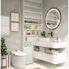 Chrome Toilet Plunger with Holder Bathroom Metal Canister Holder Drip