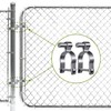 Insaga 304 Stainless Steel Chain Link Fence Gate Post Hinge,
