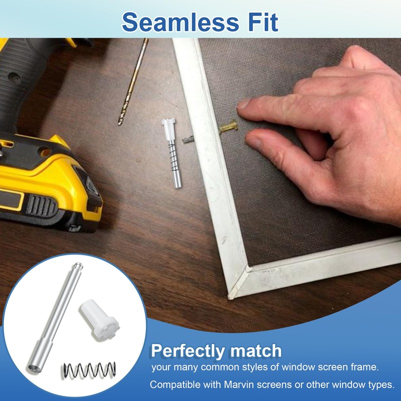 Ceoighe 8 Pack Window Screen Plunger Latches with Caps, 5/32"