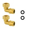 HSUYUN Brass movable screw connection 1/2 inch, right angle screw
