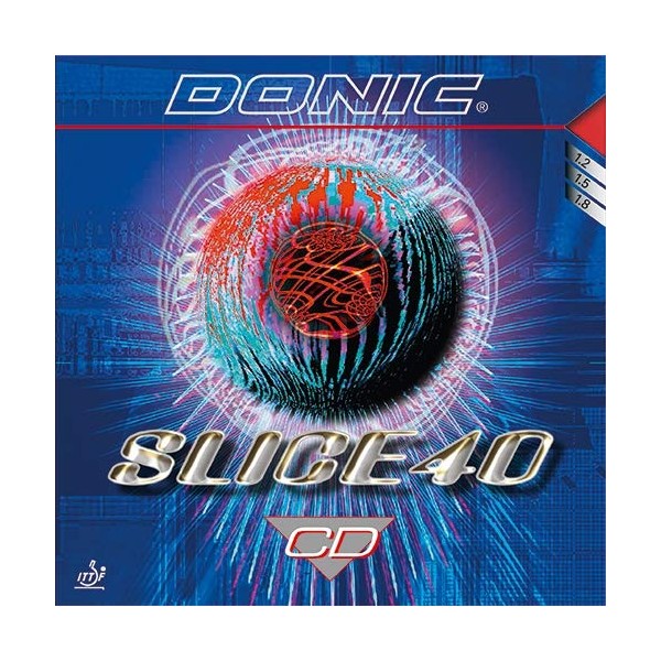 DONIC Belag Slice 40 CD Farbe 1,5 mm, schwarz, Größe