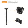 uxcell #6 x 1-1/2" Sheet Metal Screws, 100pcs Black Oxide