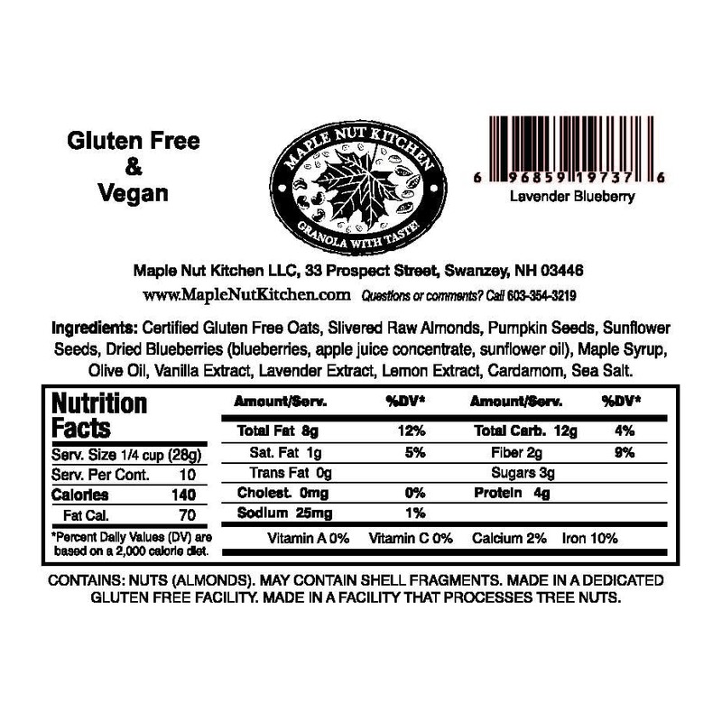 Maple Nut Kitchen Lavender Blueberry Granola – 10 oz |