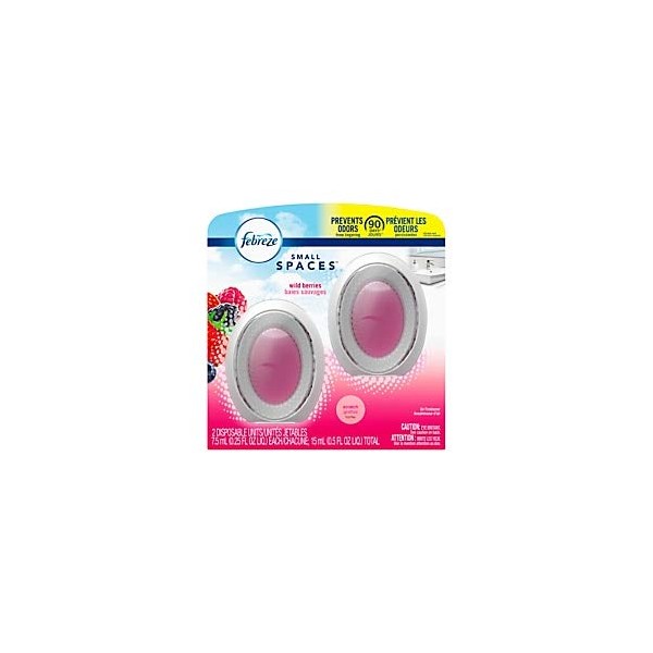 Febreze Small Spaces Air Fresheners, Wild Berries, 0.5 Oz (Pack of 2)