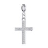 Philip Jones Cross Charm Created with Zircondia® Crystals
