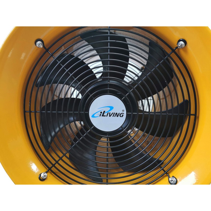 Iliving ILG8VF12 Portable Ventilator Fan, 12", Yellow