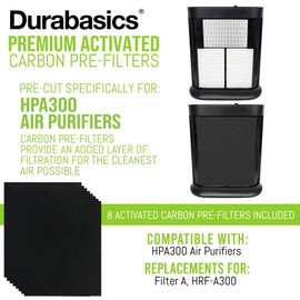 Durabasics 8 Pack Replacement Honeywell Prefilter for Honeywell HPA300 Air Purifier | Compatible with Honeywell Replacement Pre Filter A, HRF-AP1 & HRF-A300 | Cut for Honeywell HPA300 & HPA 300 Models