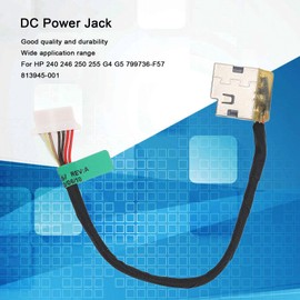 DC Power Jack Cable Replacement for 240 246 250 255 G4 G5 799736-F57 813945-001 Computer Accessories Metal Material
