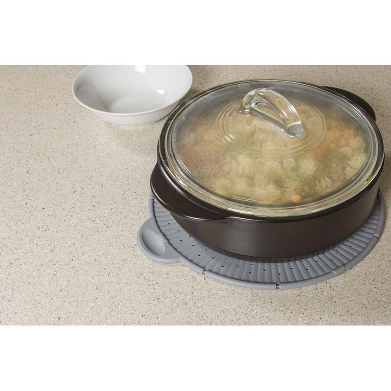 Simply Served Silicone Splatter Screen, Multi-Use Kitchen Tool, Protect Stovetop
