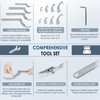 ZEZHIMI 8pc Adjustable C Pin Spanner Wrench Tool Set, Round