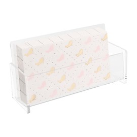 Winmien Acrylic Napkin Holder for Table, Updated Guest Towel Napkin Dispenser, Napkin Stand for Upright Paper Towel, Ideal for Kitchen and Bathroom Decor Accessories (9.5 inch, Clear)