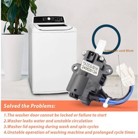 COKOLATIA Upgraded Washer Switch Door Lock Assembly 5304511338 Fit for Frigidaire Washing Machine, Electromagnetic Lock Replaces 17438000001615 DLS-E5 4584280 AP6261624(DC24V)