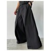 OYOANGLE Men's Baggy Wide Leg Pants Zipper Fly Pleated Trousers