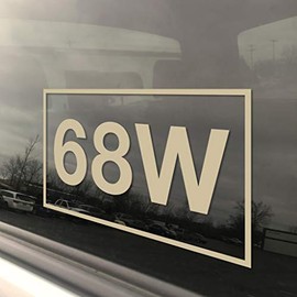 Army MOS 68W Combat Medic Window Decal. Free Lifetime Replacement. 3" x 5" Heavy Duty Die Cut Vinyl Veteran Bumper Sticker. Rain, Fade and Scratch Resistant. (Tan)