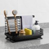 FOXWHALE Sink Organiser, Sink Organiser Sponge Holder with Drain Pan,